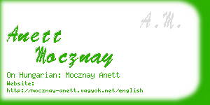 anett mocznay business card